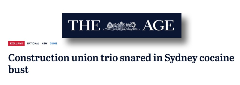 Image result for cocaine CFMEU